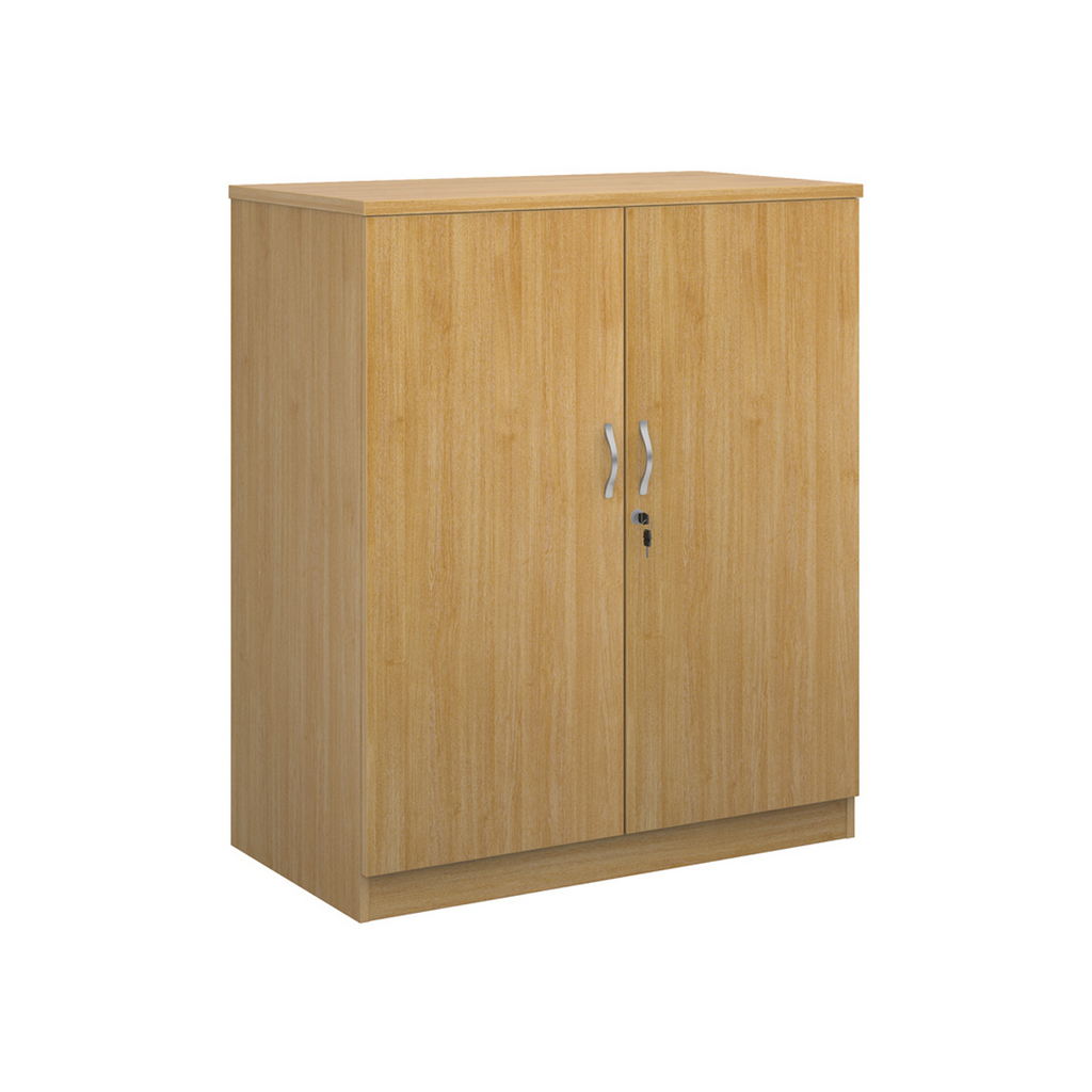 Picture of Deluxe double door cupboard 1200mm high with 2 shelves - oak