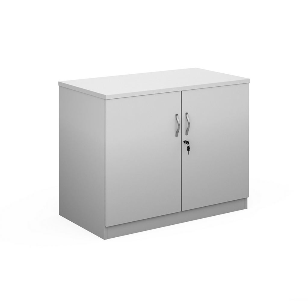 Picture of Deluxe double door cupboard 800mm high with 1 shelf - white