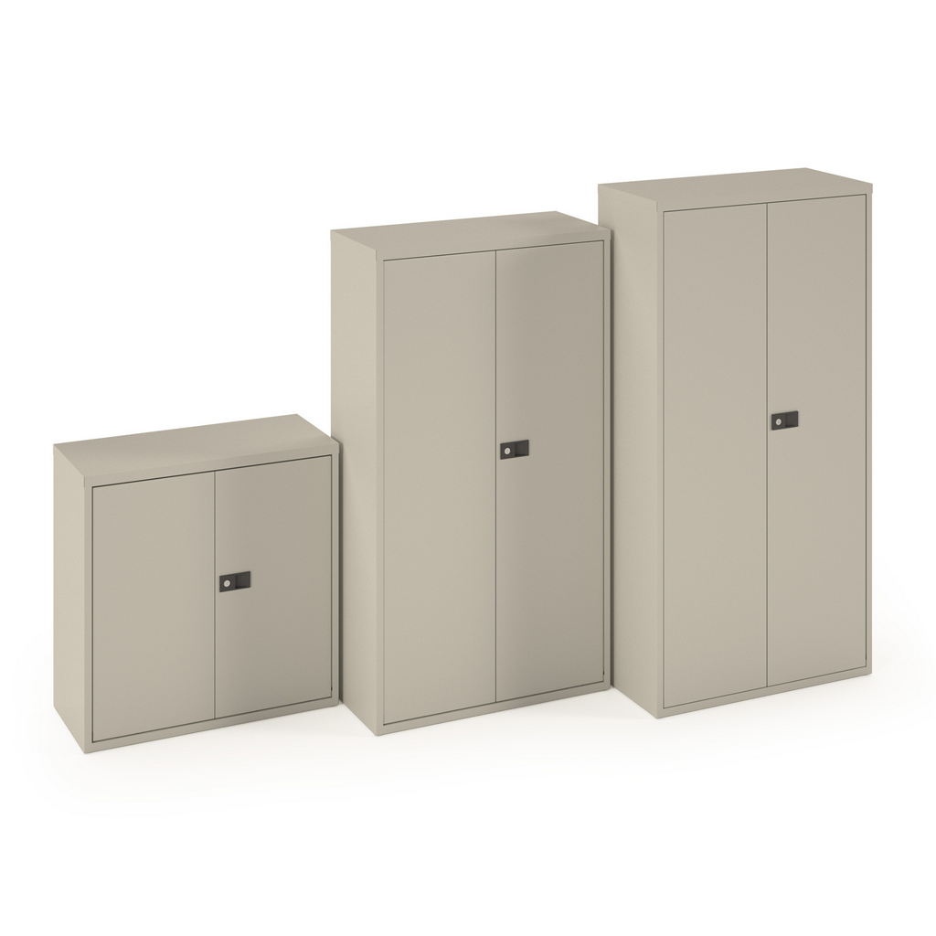 Picture of Steel contract cupboard with 4 shelves 1968mm high - goose grey