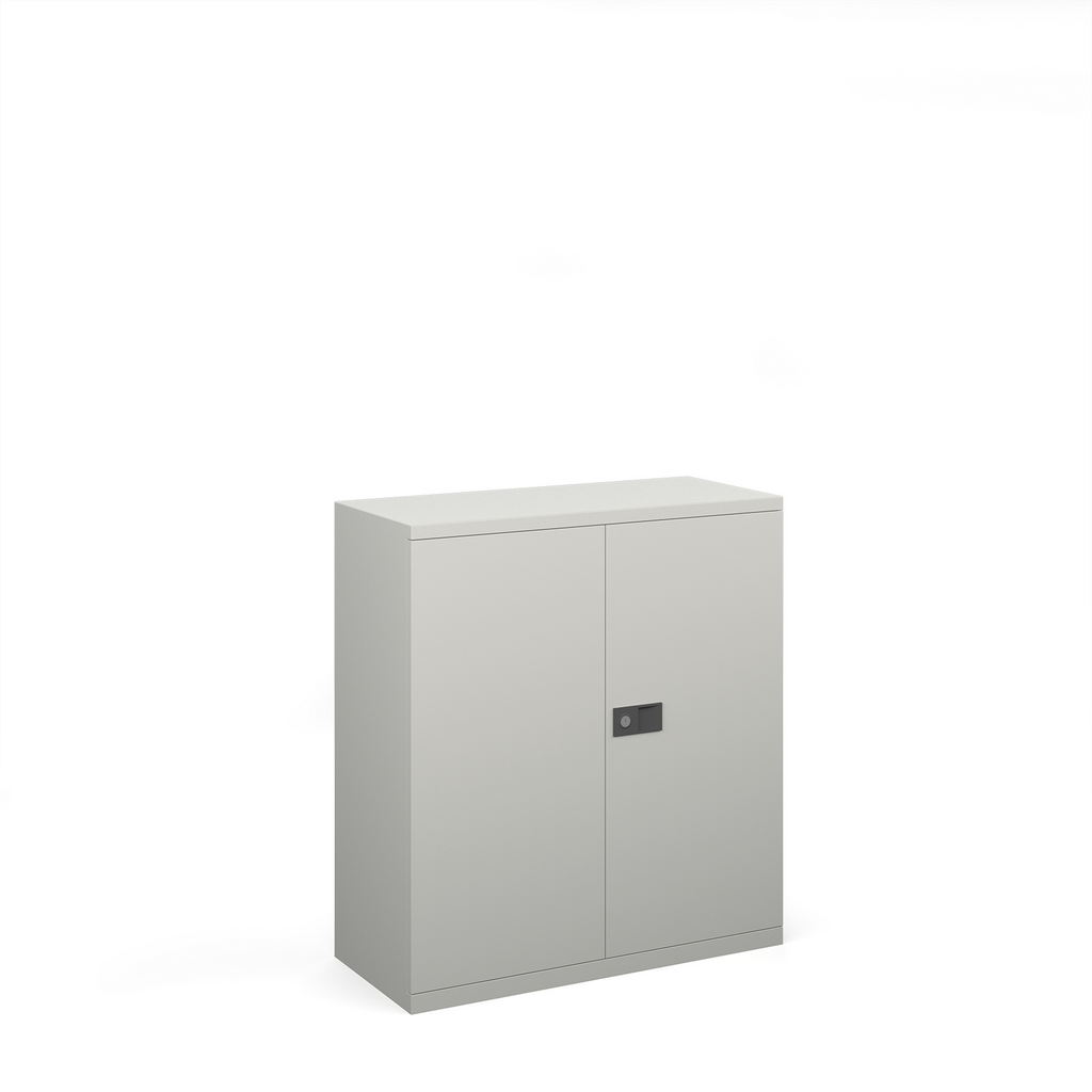 Picture of Steel contract cupboard with 1 shelf 1000mm high - goose grey