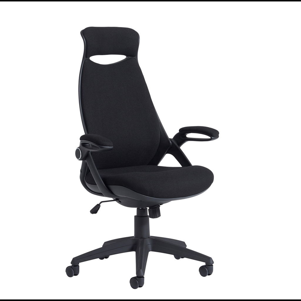 Picture of Tuscan high back fabric managers chair with head support - black