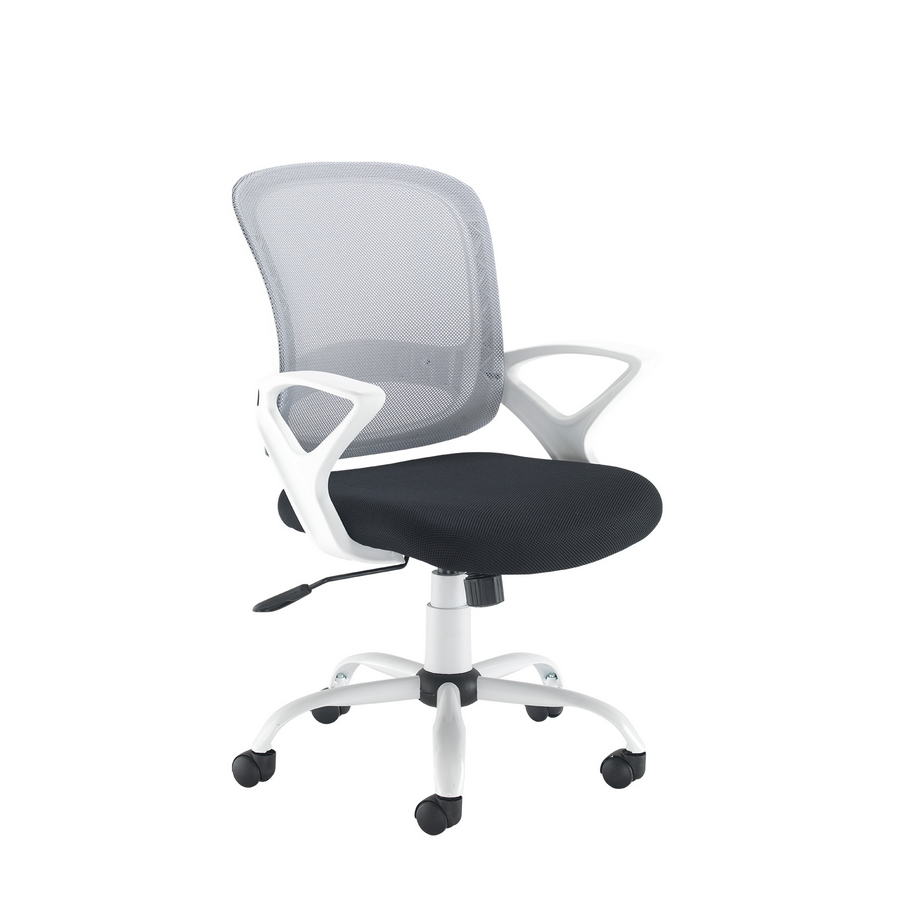 Picture of Tyler mesh back operator chair with white frame