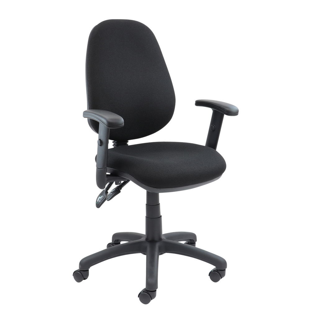 Picture of Vantage 100 2 lever PCB operators chair with adjustable arms - black